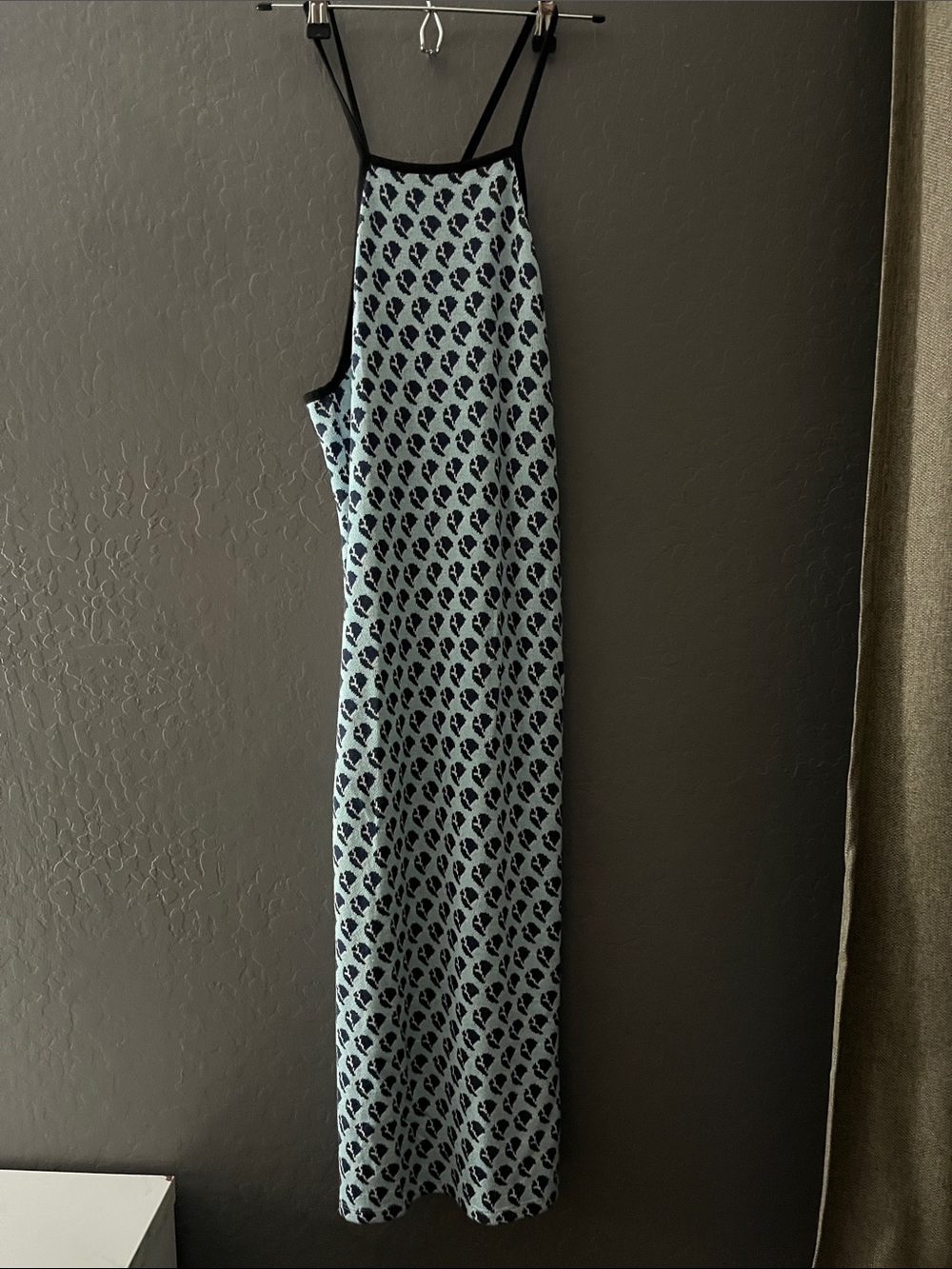 Zara Light Blue Maxi Dress with Black Strap Detail